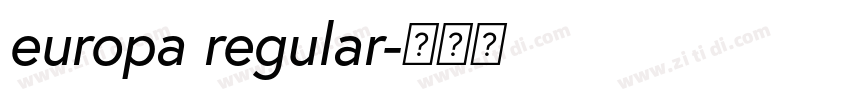 europa regular字体转换